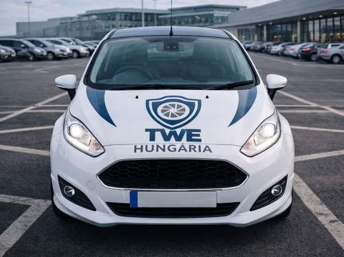 biztonságtechnikai cég arculattervezés és logótervezés járműdekoráció megjelenítéssel