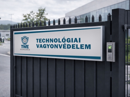 telephelyi arculattervezés és logóhasználat kültéri cégtáblán