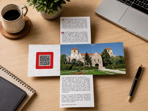 Várpalota turisztikai kiadvány mockup grafikai tervezés és nyomdai arculat bemutatása