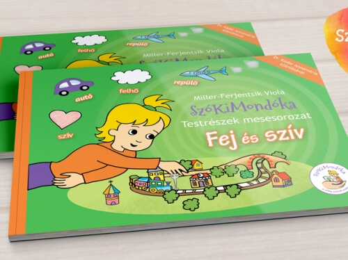 mesekönyv borító grafikai tervezés gyermekbarát arculattal
