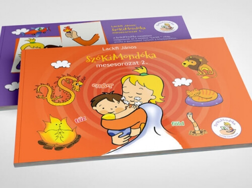 mesekönyv borító grafikai tervezés gyermekbarát arculattal
