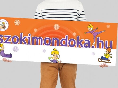 promóciós molinó grafikai tervezés gyermekkönyv márkamegjelenéshez