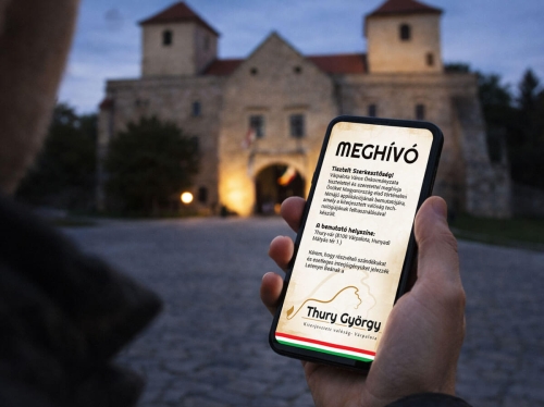 Thury György emlékév arculattervezés mobil alkalmazás grafikai felülete