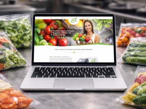 Agria Hungária weboldal design és arculattervezés zöldség nagykereskedelmi cég számára