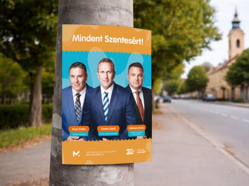 Mozdulj Velünk Egyesület arculattervezés utcai plakát kampány vizuális megjelenéssel