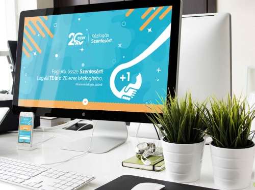 Mozdulj Velünk Egyesület arculattervezés weboldal megjelenés monitoron modern designnal
