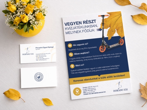 Dorado biztosítás alkusz arculattervezés marketing anyag grafikai tervezés