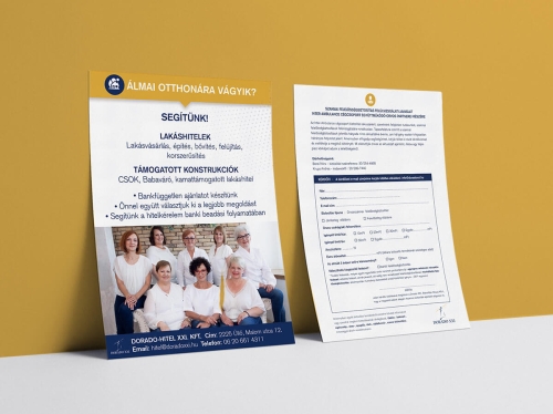 Dorado biztosítás alkusz arculattervezés és grafikai tervezés szórólap design
