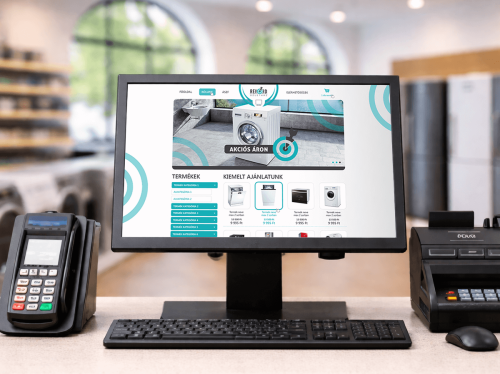 Rekord Üzletház webáruház felület és digitális arculattervezés megjelenés
