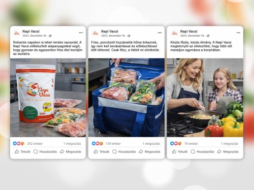 közösségi média arculattervezés márka kommunikáció ételcsomag szolgáltatás