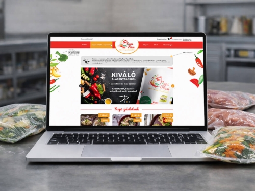 ételcsomag webshop megjelenés arculattervezés és márka megjelenítés Napi Vacsi