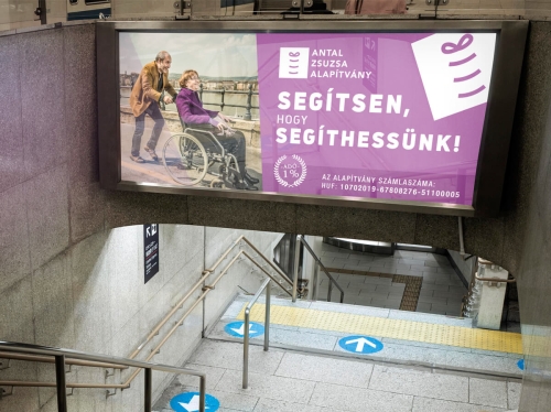 Antall Zsuzsa Alapítvány kültéri plakát grafikai tervezés és arculat