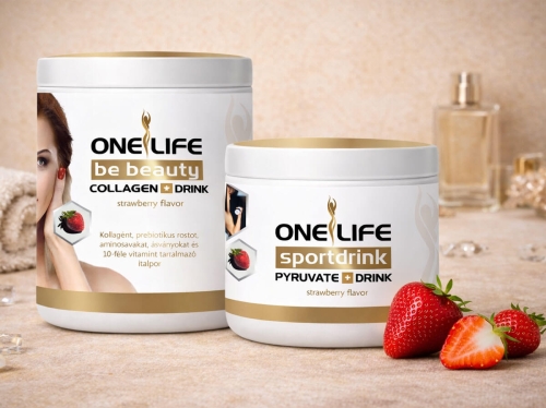 ONE LIFE logó és csomagolástervezés – beauty kollagén ital prémium arculati és csomagolási koncepciója