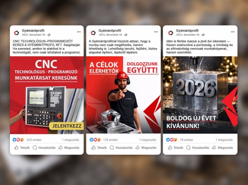 Gyémántprofil közösségi média grafikai elemek az arculattervezés és márkaépítés részeként
