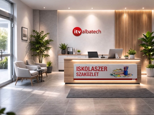 ITV Albatech recepció és belső tér arculattervezés