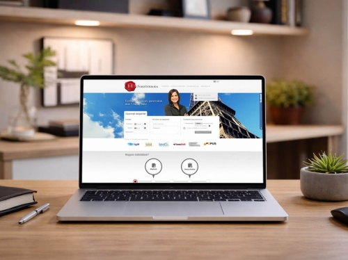 fordítóiroda weboldal készítés reszponzív megjelenéssel laptop képernyőn