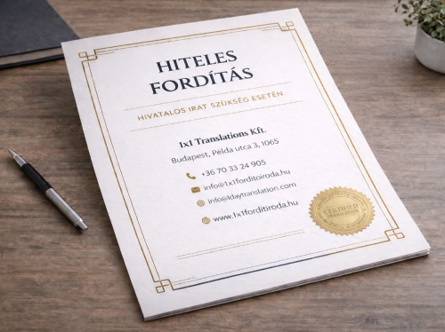 hiteles fordítás tanúsítvány grafikai arculattervezéssel és logóhasználattal